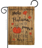 Hello Autumn Time for Pumpkin - Harvest & Autumn Fall Vertical Impressions Decorative Flags HG113064 Made In USA