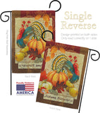 Autumn Blessings Turkey - Harvest & Autumn Fall Vertical Impressions Decorative Flags HG113070 Made In USA