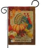 Autumn Blessings Turkey - Harvest & Autumn Fall Vertical Impressions Decorative Flags HG113070 Made In USA