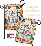 Always Be Thankful - Harvest & Autumn Fall Vertical Impressions Decorative Flags HG113074 Made In USA