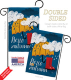 Hello Autumn - Harvest & Autumn Fall Vertical Impressions Decorative Flags HG113094 Made In USA