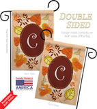 Autumn C Initial - Harvest & Autumn Fall Vertical Impressions Decorative Flags HG130029 Made In USA