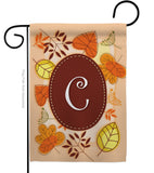 Autumn C Initial - Harvest & Autumn Fall Vertical Impressions Decorative Flags HG130029 Made In USA