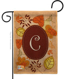 Autumn C Initial - Harvest & Autumn Fall Vertical Impressions Decorative Flags HG130029 Made In USA