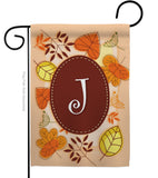 Autumn J Initial - Harvest & Autumn Fall Vertical Impressions Decorative Flags HG130036 Made In USA