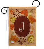 Autumn J Initial - Harvest & Autumn Fall Vertical Impressions Decorative Flags HG130036 Made In USA