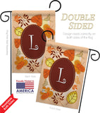 Autumn L Initial - Harvest & Autumn Fall Vertical Impressions Decorative Flags HG130038 Made In USA