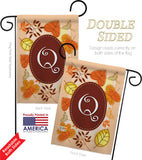 Autumn Q Initial - Harvest & Autumn Fall Vertical Impressions Decorative Flags HG130043 Made In USA