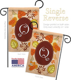 Autumn Q Initial - Harvest & Autumn Fall Vertical Impressions Decorative Flags HG130043 Made In USA