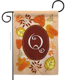 Autumn Q Initial - Harvest & Autumn Fall Vertical Impressions Decorative Flags HG130043 Made In USA
