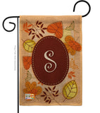 Autumn S Initial - Harvest & Autumn Fall Vertical Impressions Decorative Flags HG130045 Made In USA