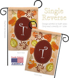 Autumn T Initial - Harvest & Autumn Fall Vertical Impressions Decorative Flags HG130046 Made In USA