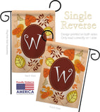 Autumn W Initial - Harvest & Autumn Fall Vertical Impressions Decorative Flags HG130049 Made In USA