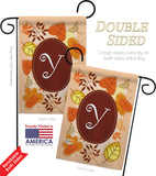 Autumn Y Initial - Harvest & Autumn Fall Vertical Impressions Decorative Flags HG130051 Made In USA