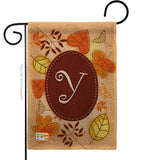 Autumn Y Initial - Harvest & Autumn Fall Vertical Impressions Decorative Flags HG130051 Made In USA