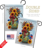 Autumn Milkcan - Harvest Autumn Fall Vertical Impressions Decorative Flags HG130421 Made In USA