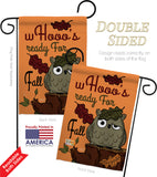 Whooo's Reday For Fall - Harvest & Autumn Fall Vertical Impressions Decorative Flags HG137104 Made In USA