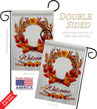 Harvest Wreath - Harvest & Autumn Fall Vertical Impressions Decorative Flags HG137111 Made In USA