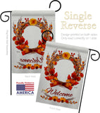 Harvest Wreath - Harvest & Autumn Fall Vertical Impressions Decorative Flags HG137111 Made In USA