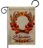 Harvest Wreath - Harvest & Autumn Fall Vertical Impressions Decorative Flags HG137111 Made In USA