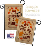 Wonderful Autumn - Harvest & Autumn Fall Vertical Impressions Decorative Flags HG137113 Made In USA