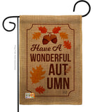 Wonderful Autumn - Harvest & Autumn Fall Vertical Impressions Decorative Flags HG137113 Made In USA