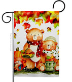 Autumn Bears - Harvest & Autumn Fall Vertical Impressions Decorative Flags HG137587 Made In USA