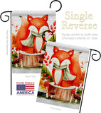 Autumn Fox - Harvest & Autumn Fall Vertical Impressions Decorative Flags HG137595 Made In USA