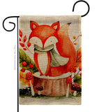 Autumn Fox - Harvest & Autumn Fall Vertical Impressions Decorative Flags HG137595 Made In USA