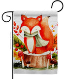 Autumn Fox - Harvest & Autumn Fall Vertical Impressions Decorative Flags HG137595 Made In USA