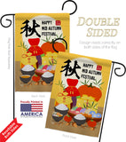 Happy Mid Autumn - Harvest & Autumn Fall Vertical Impressions Decorative Flags HG192119 Made In USA