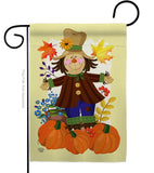 Autumn Scarecrow - Harvest & Autumn Fall Vertical Impressions Decorative Flags HG192120 Made In USA