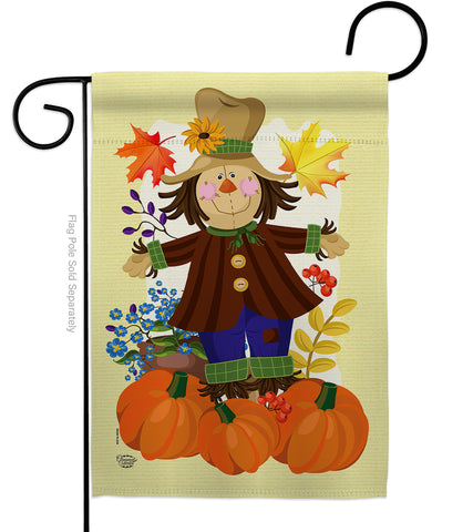 Autumn Scarecrow - Harvest & Autumn Fall Vertical Impressions Decorative Flags HG192120 Made In USA