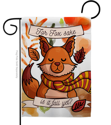 Fox Sake, Fall Yet - Harvest & Autumn Fall Vertical Impressions Decorative Flags HG192132 Made In USA
