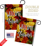 Welcome Autumn Leaves - Harvest & Autumn Fall Vertical Impressions Decorative Flags HG192136 Made In USA