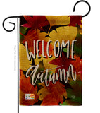 Welcome Autumn Leaves - Harvest & Autumn Fall Vertical Impressions Decorative Flags HG192136 Made In USA