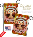 Autumn Owl - Harvest & Autumn Fall Vertical Impressions Decorative Flags HG192355 Made In USA