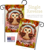 Autumn Owl - Harvest & Autumn Fall Vertical Impressions Decorative Flags HG192355 Made In USA