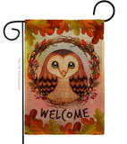 Autumn Owl - Harvest & Autumn Fall Vertical Impressions Decorative Flags HG192355 Made In USA