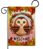 Autumn Owl - Harvest & Autumn Fall Vertical Impressions Decorative Flags HG192355 Made In USA