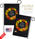 Fall Wreath - Harvest & Autumn Fall Vertical Impressions Decorative Flags HG192630 Made In USA