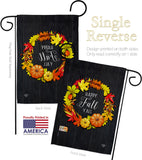 Fall Wreath - Harvest & Autumn Fall Vertical Impressions Decorative Flags HG192630 Made In USA