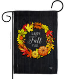 Fall Wreath - Harvest & Autumn Fall Vertical Impressions Decorative Flags HG192630 Made In USA