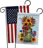 Autumn Milkcan - Harvest Autumn Fall Vertical Impressions Decorative Flags HG130421 Made In USA