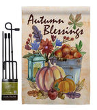 Autumn Blessings - Harvest & Autumn Fall Vertical Impressions Decorative Flags HG113006 Made In USA