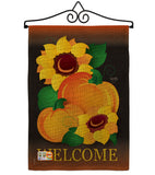 Welcome Pumpkin - Harvest & Autumn Fall Vertical Impressions Decorative Flags HG113029 Made In USA