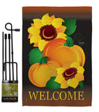 Welcome Pumpkin - Harvest & Autumn Fall Vertical Impressions Decorative Flags HG113029 Made In USA