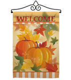 Welcome Fall Pumpkins - Harvest & Autumn Fall Vertical Impressions Decorative Flags HG113038 Made In USA