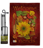 Welcome Friends Fall - Harvest & Autumn Fall Vertical Impressions Decorative Flags HG113040 Made In USA
