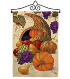 Cornucopia - Harvest & Autumn Fall Vertical Impressions Decorative Flags HG113041 Made In USA